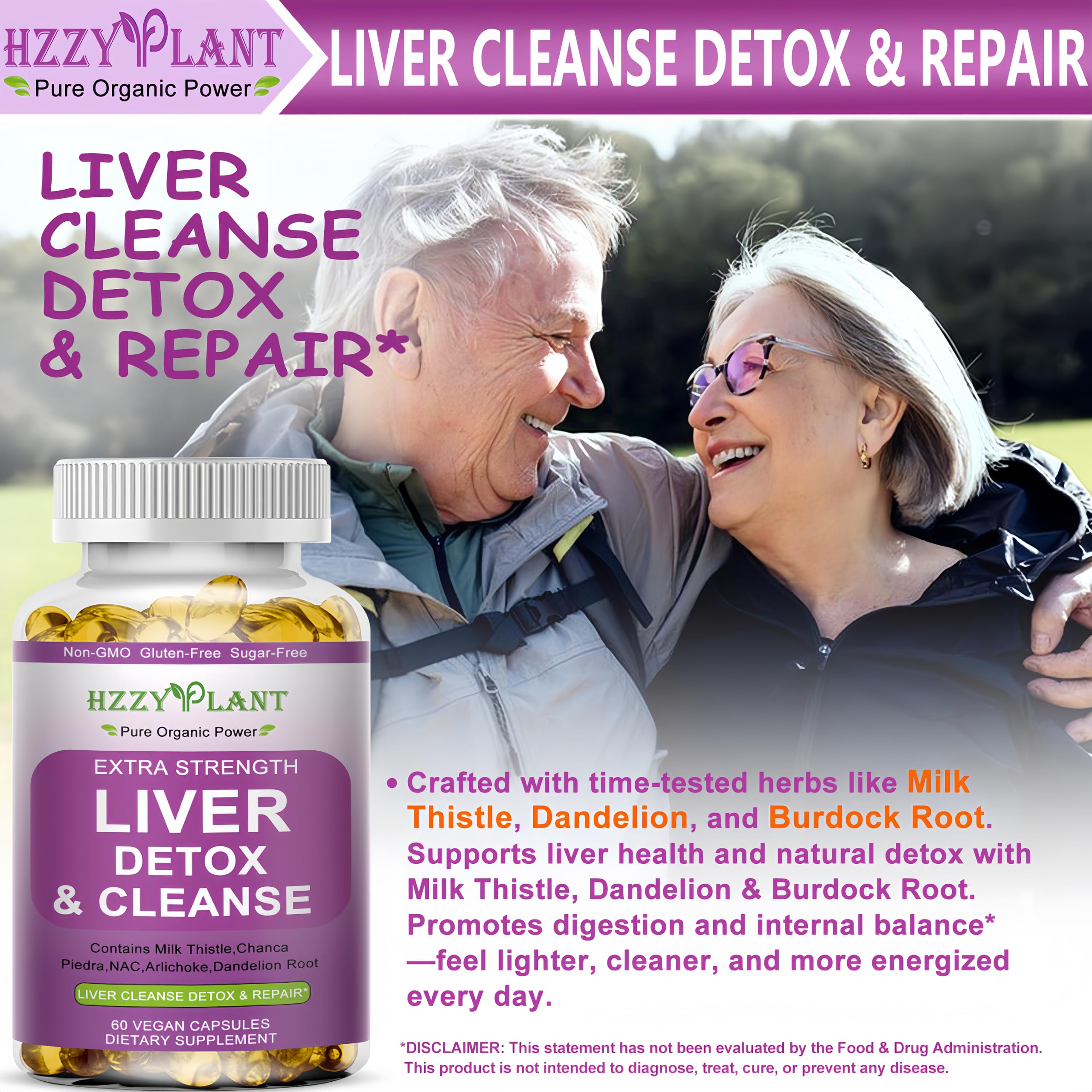 Liver Cleanse Detox & Repair Softgel Capsules,Herbal Liver Health Support Milk Thistle Supplements with NAC Artichoke Dandelion Root,15-in-1 High Absorption Liver Detox Supplements,Non-GMO,60 Servings