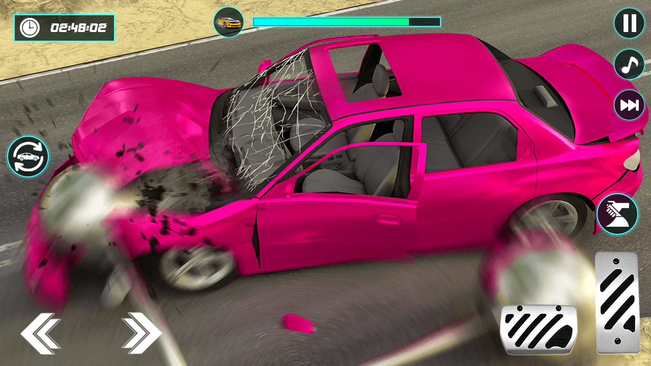 解体車のクラッシュゲームシミュレータービームングロードカードライブ