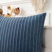 Vista 29 de UGASA - Juego de 2 fundas de almohada de terciopelo a rayas, funda decorativa para cojín con cremallera oculta para el hogar, sofá, dormitorio