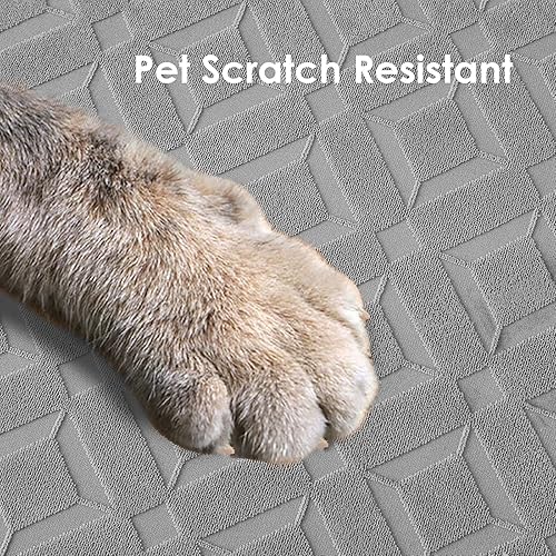 Miniatura 5 de Genina Fundas de cojín para sofá impermeables, fundas elásticas para sofá modular, funda de cojín lavable, antideslizante, con parte inferior