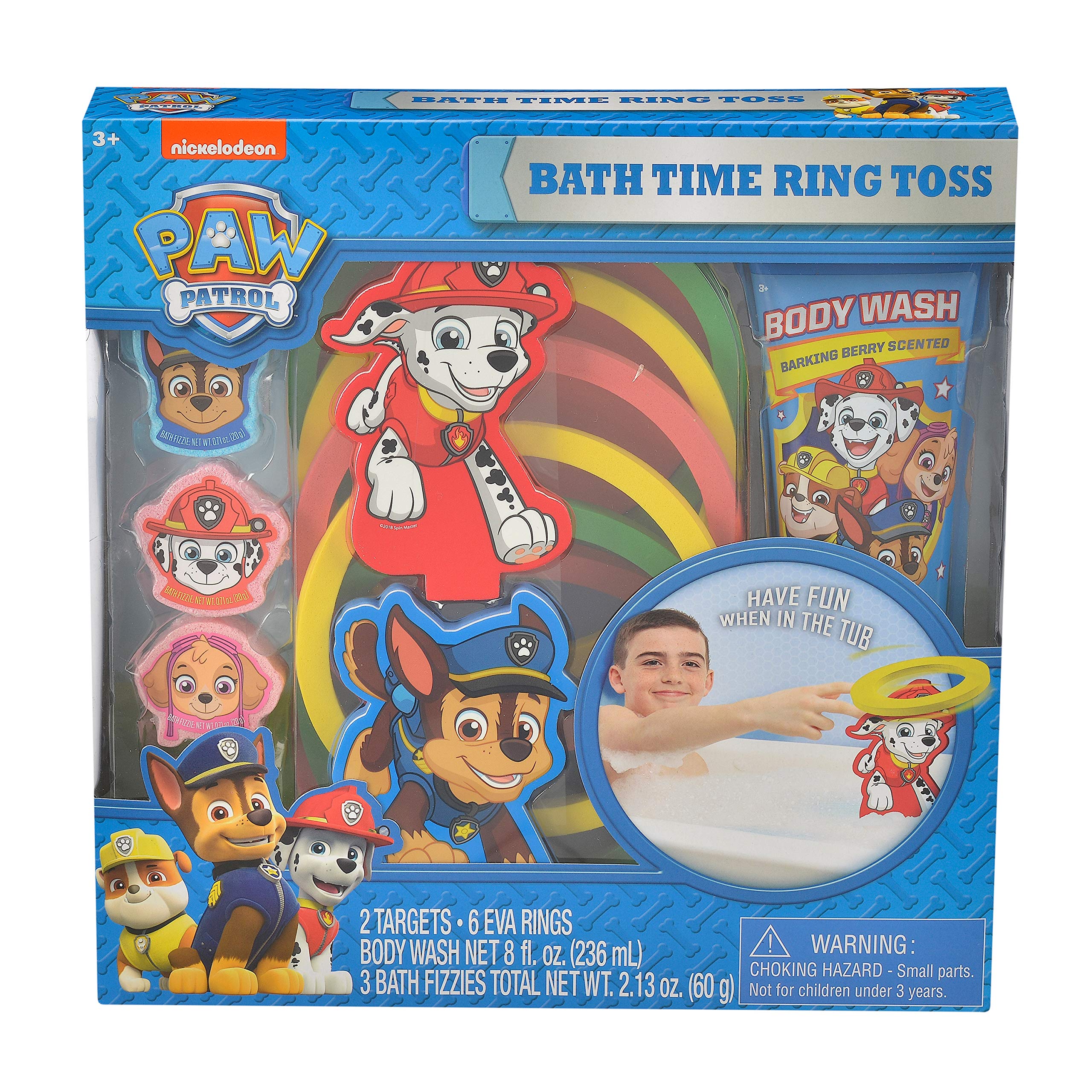 Sarah Nicole PAW Patrol Bath Time Ring Toss Game and Body Wash Set