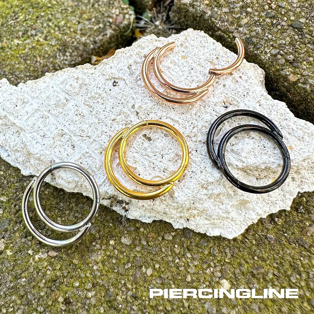 PIERCINGLINE Segmentring-Clicker Aus Chirurgenstahl – Für Septum, Helix, Tragus, 1,2 Mm, 8 Mm
