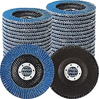 Vista 1 de Landhoow Paquete de 80 discos de aleta de grano de 40 1/2 pulgadas para amoladora angular de 4.5 x 7/8 pulgadas, disco de lijado de óxido