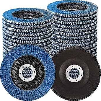 Landhoow 80 Pack 40 Grit Flap Discs 4 1/2 Inch for Angle Grinder 4.5 x 7/8 Inch Aluminum Oxide Sanding Disc Grinding Wheels Grinding Discs Abrasives Flapper Wheel for Wood Metal Sanding