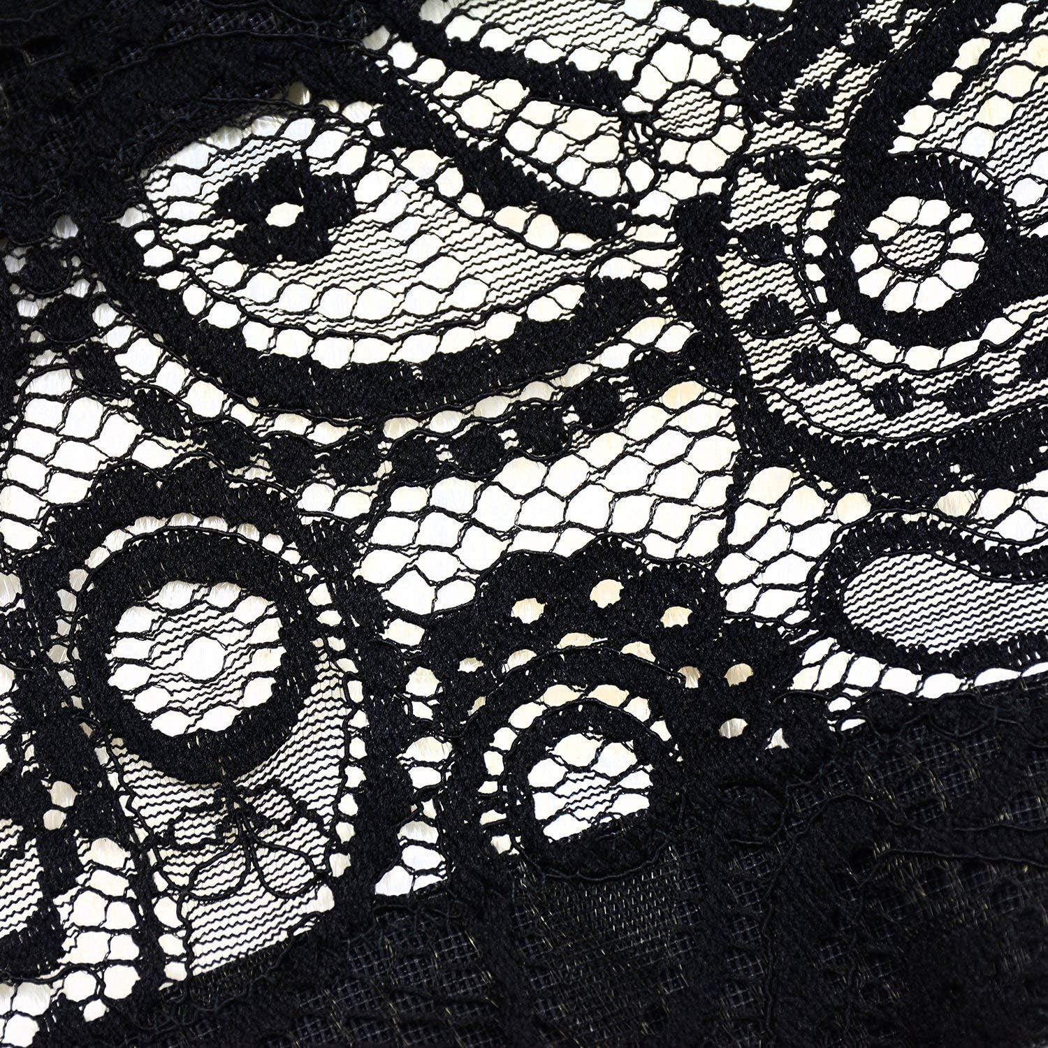 ELLACCI Women's Paisley Mesh Lace Bustier Crop Top Sexy Corset Top Bra Black - Image 5