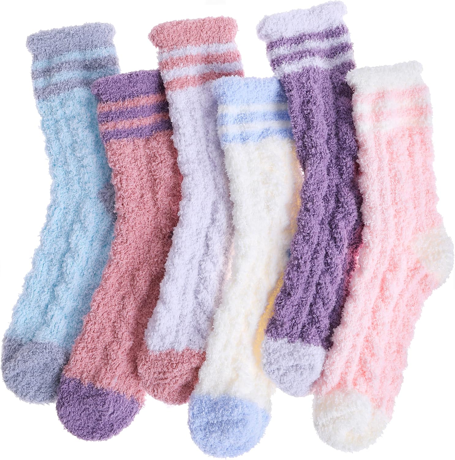 EBMORE Womens Fuzzy Socks Fleece Fluffy Cabin Plush Warm Sleep Soft Cozy Winter Adult Socks