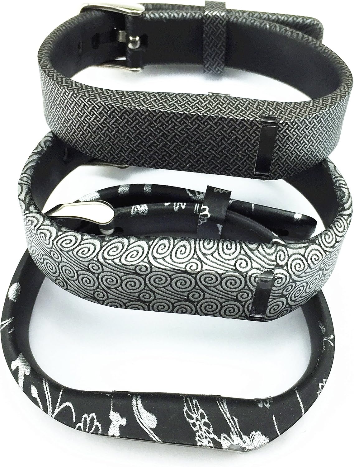 X-ECH Wristbands Replacement Flex Bands with Clasps for Fitbit Flex ONLY for Fitbit Band/Fitbit Flex Band/Fitbit Wristband/Fitbit Flex Wristband (3PCS Flowers-09)