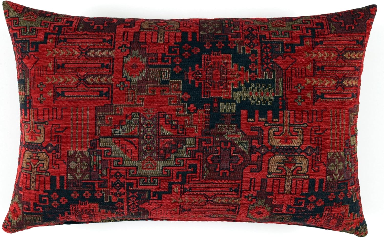 Kilim Style Pillow Cover Turkish Southwestern Navajo Bohemian Moroccan Boho Oriental Ethnic Mexican Kilim Rug Carpet Pattern Decorative Throw Cushion Pillow Case 22x22 Inch