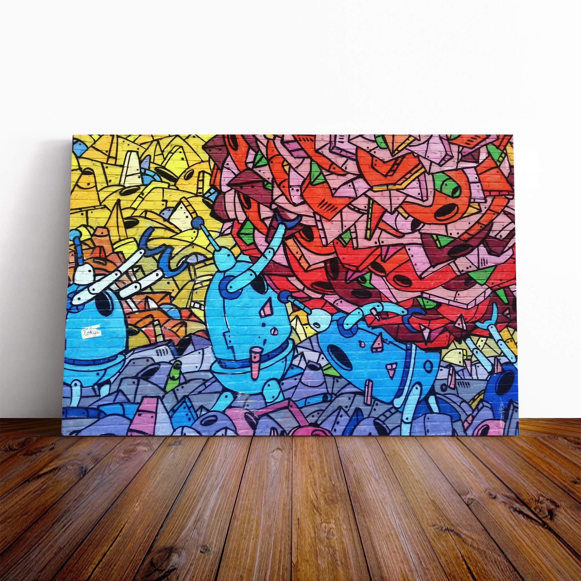 Graffiti Wall Art (9) Canvas Print | Gallery Wrapped 30mm Frame Wall Art | 30x20 inches | Ready to Hang | Contemporary Picture | Living Room Bedroom Lounge Office
