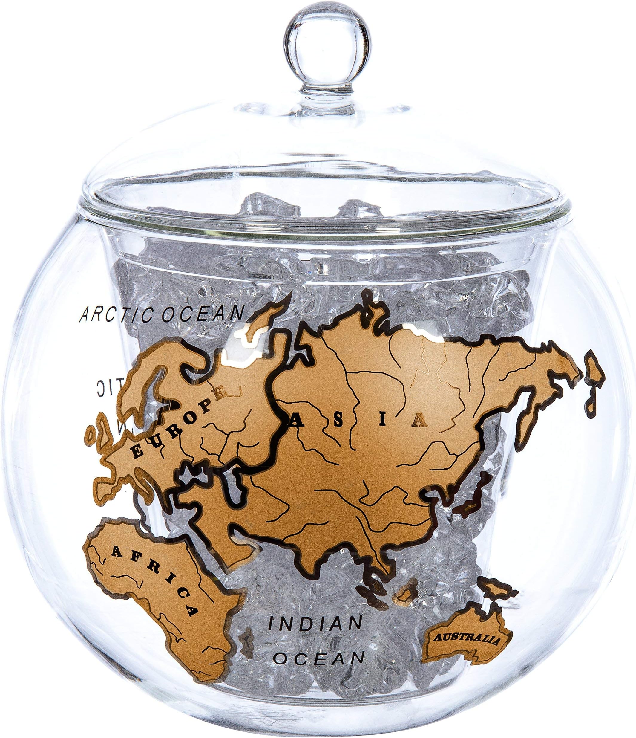 Vinology Vintage Globe Ice Bucket Gold