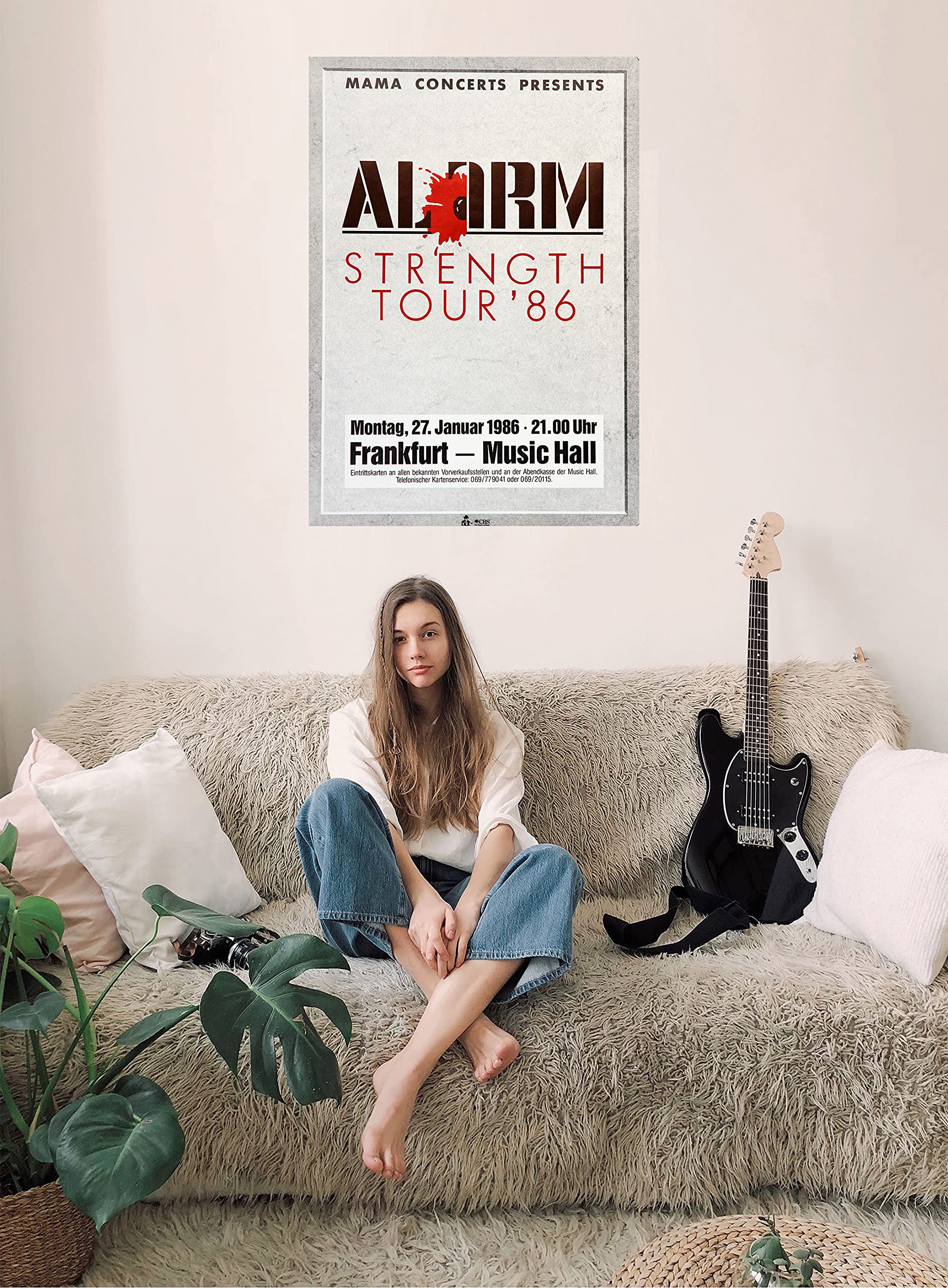Premium Poster/Plakat | DIN A1 | Wanddeko | Live Konzert Veranstaltung » Alarm - Strength On Tour, Frankfurt 1986 «