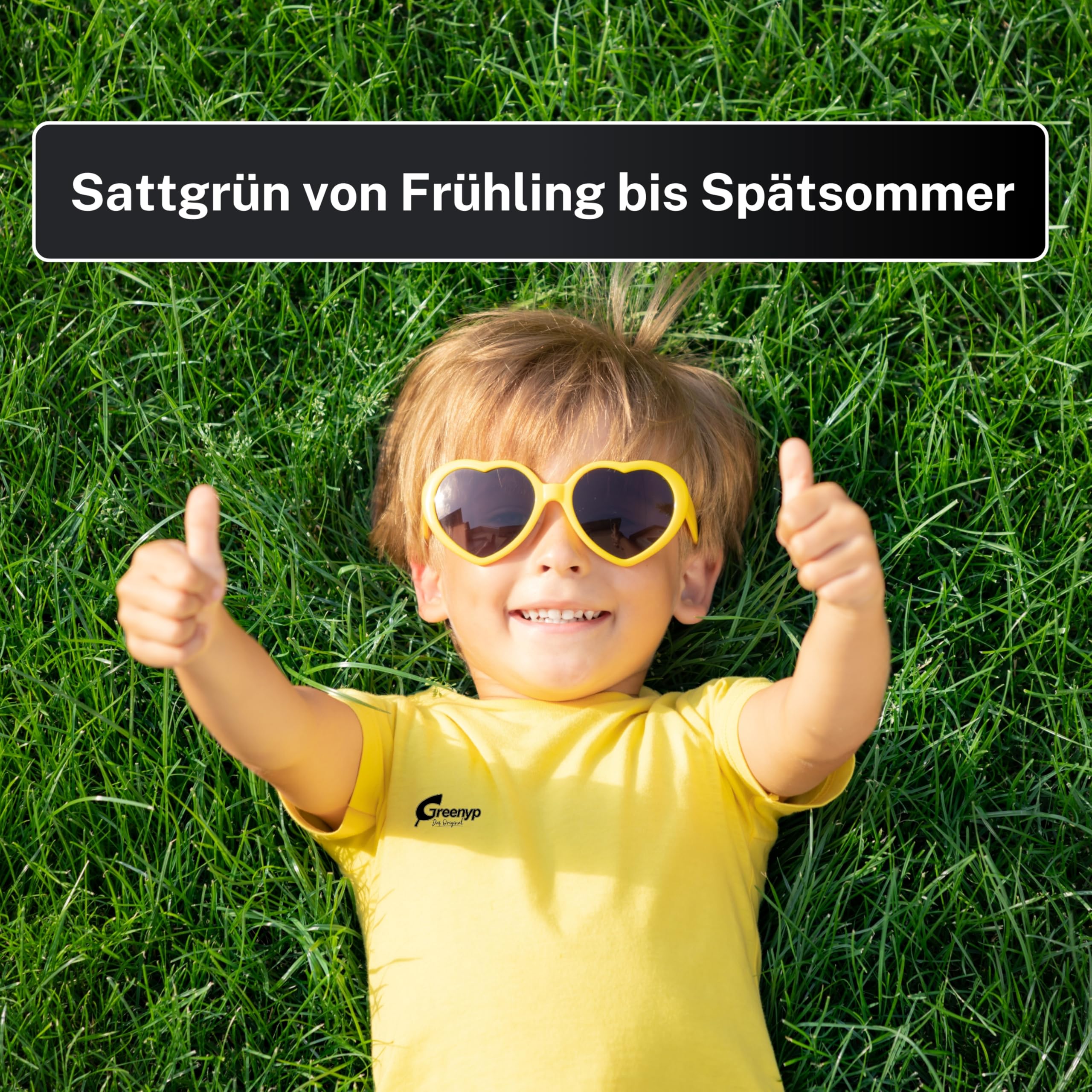 Greenyp Kompakt Langzeit Rasendünger Frühjahr I 30kg für 1000m² I mit Langzeitwirkung & Depotwirkung für Frühjahr bis Spätsommer I verhindert Moosbildung I NPK Dünger Rasen Dünger