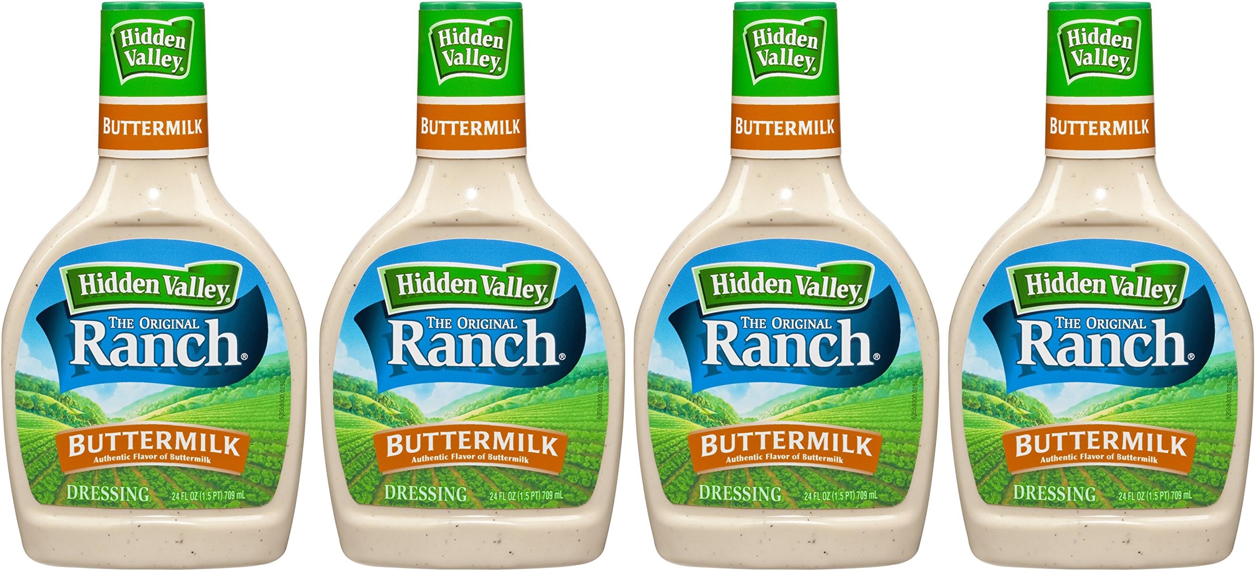 Hidden Valley Original Ranch Old-fashioned Buttermilk Dressing, 24 Fluid Ounce Bottle, Pack of 4
