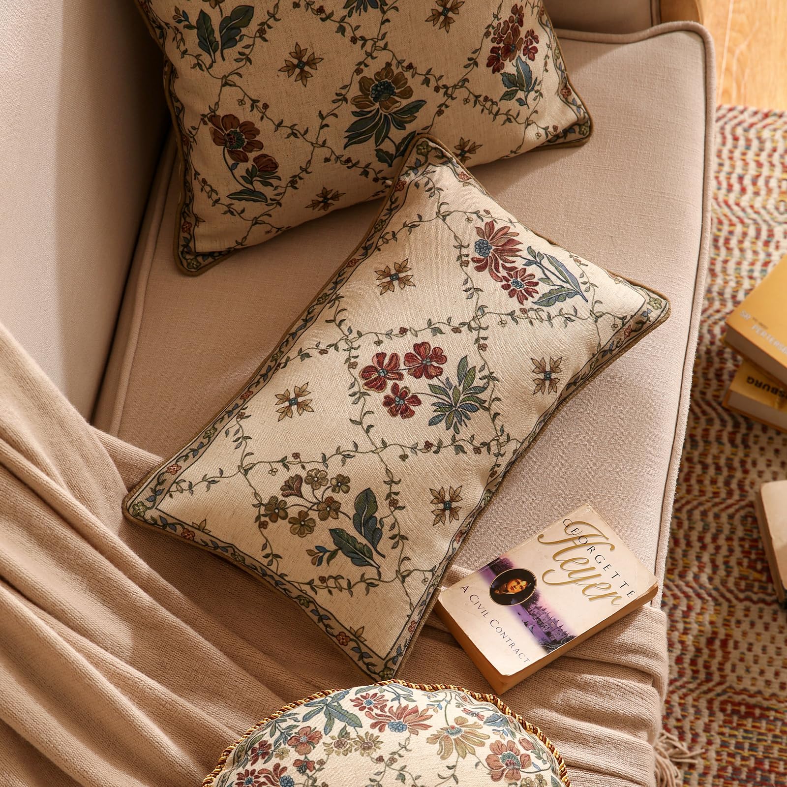 Avigers 18 X 18 Pulgadas Funda De Cojín A Cuadros Azul Marin | Meses