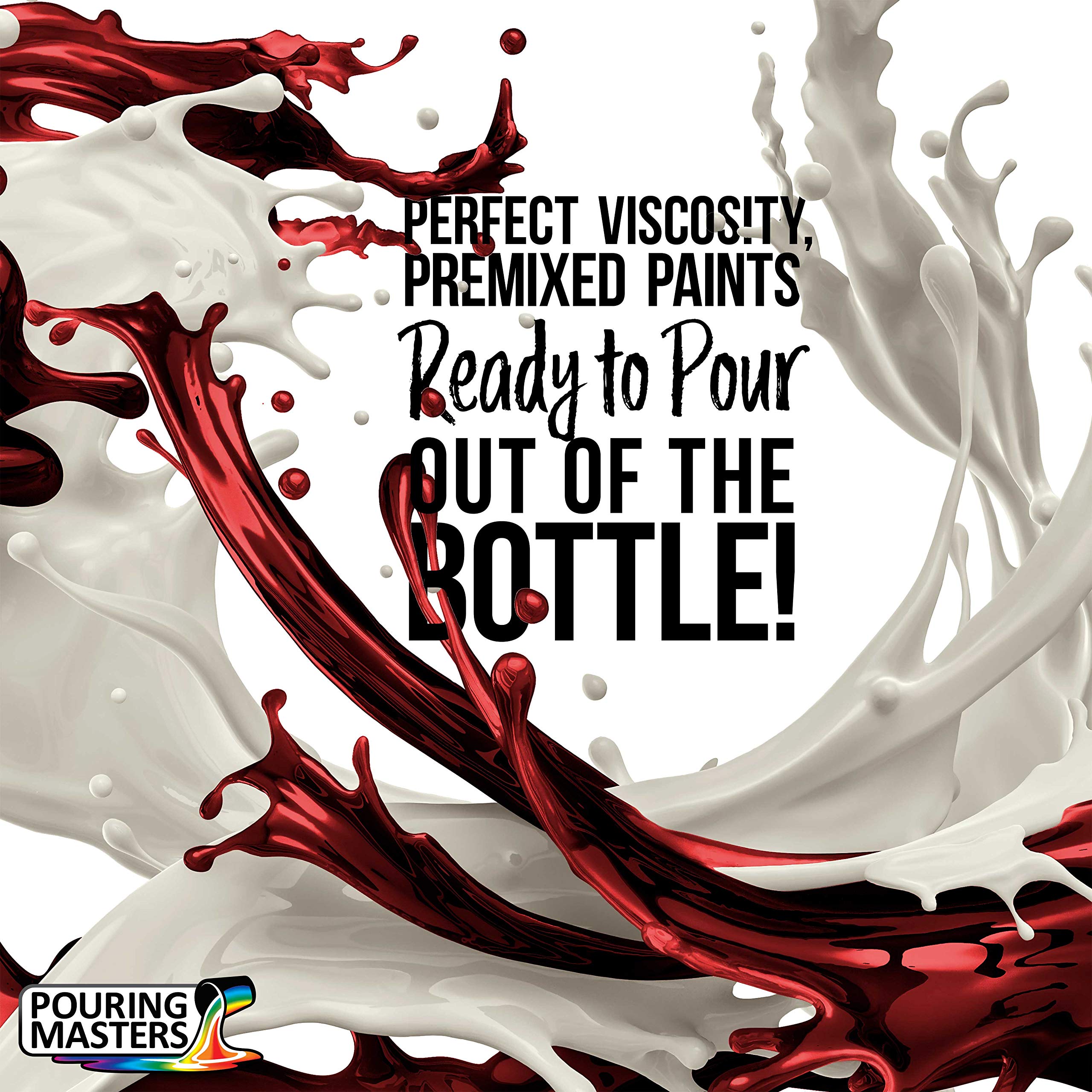 POURING MASTERS Peinture acrylique rouge pourpre prête à verser – 950 ml pré-mélangée à base d'eau – pour toile, bois, papier, artisanat, carrelage, roches et plus encore