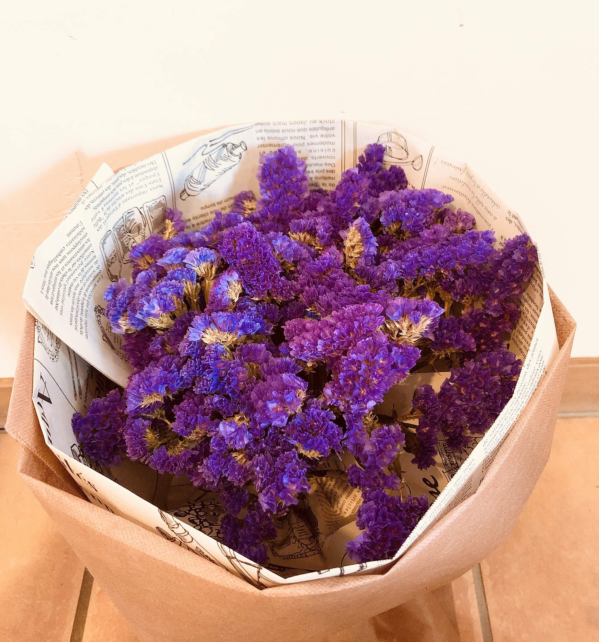 紫色のスターチス ドライフラワー 7本⇒25g〈No.40〉 スターチス (薄紫