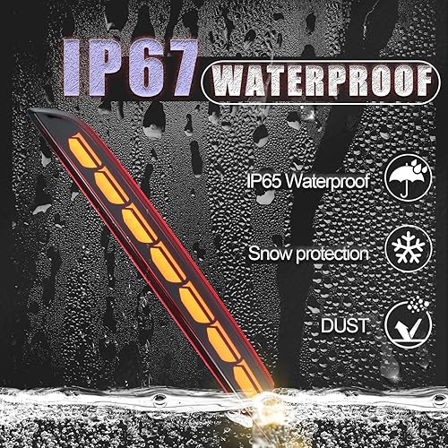 Miniatura 5 de GEEGEETOP Lente ahumada LED reflector trasero parachoques luz antiniebla compatible con Honda Civic Hatchback 2022 2023 2024 Funciones 3 en 1