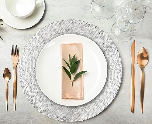 Miniatura 3 de TigerChef - Cargadores de vidrio para platos llanos, platos de vidrio, cargadores de platos, manteles individuales para decoración de boda, varios