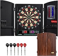 Arachnid CricketMaxx 1.0 Electronic Dartboard Cabinet - 13.5" Target, 34 Games, 8-Player LED Scoring, Heckler Mode