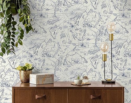 Miniatura 4 de Tommy Bahama - Papel tapiz para despegar y pegar, papel tapiz novedoso para dormitorio, tocador, cocina, vinilo, cobertura de 30.75 pies cuadrados