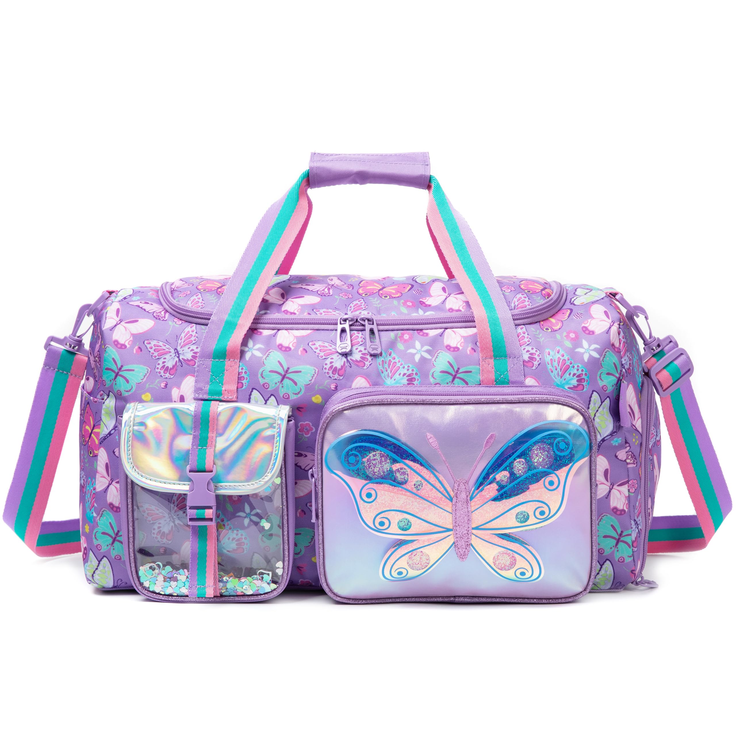 Duffel Bag for Children Swimming Pool Bag Girl Travel Bag, A-Butterfly, Travel Bag
