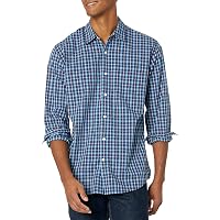 Amazon Essentials Camicia Casual in Popeline a Maniche Lunghe vestibilità Regular Uomo