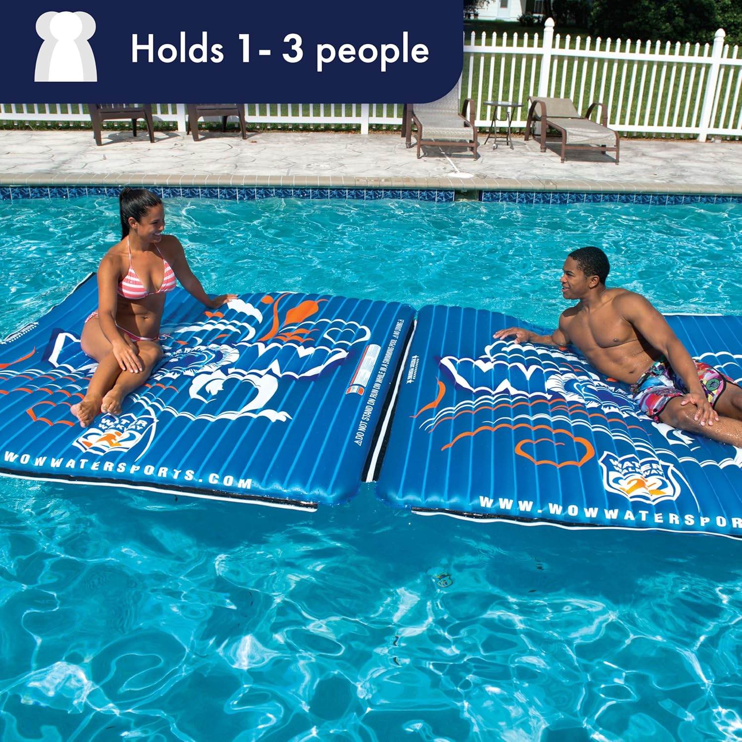 WOW Sports World of Watersports Water Walkway 6 x 6 Feet Blue Inflatable Walkway, 14-2080