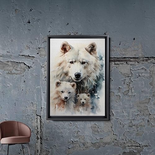 Miniatura 2 de Fox Mother Cub Print, In The Style Of Stencil,Based, Kids Wall Art, Kids Wall Art Display, Mom And Baby Animal Art Print, Wall Art, Home Decor