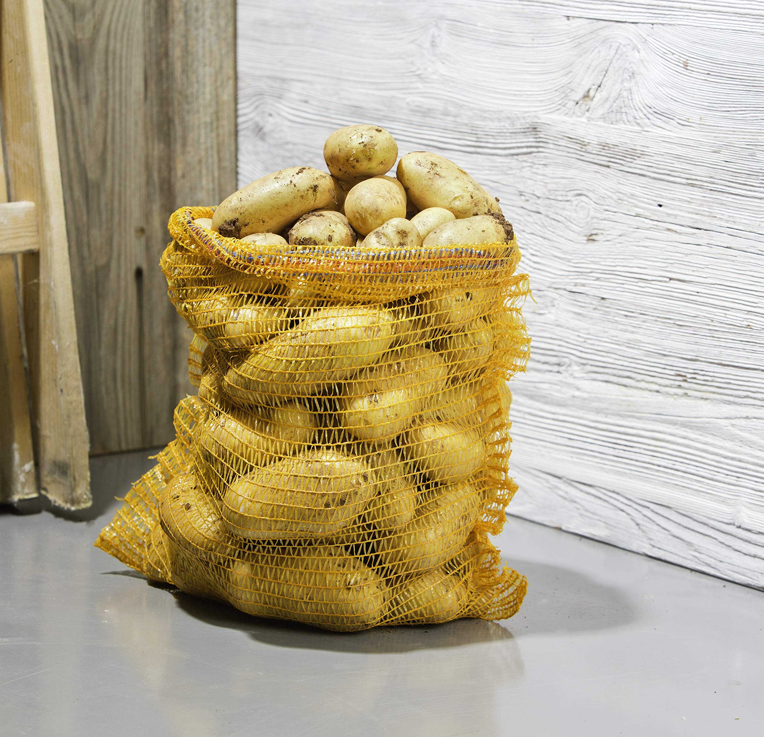 Windhager Worki siatkowe, worki na cebulę, worki na ziemniaki, warzywa, worki na drewno kominkowe, 10 sztuk, pomarańczowe, 50 x 0,2 x 80 cm, 06395