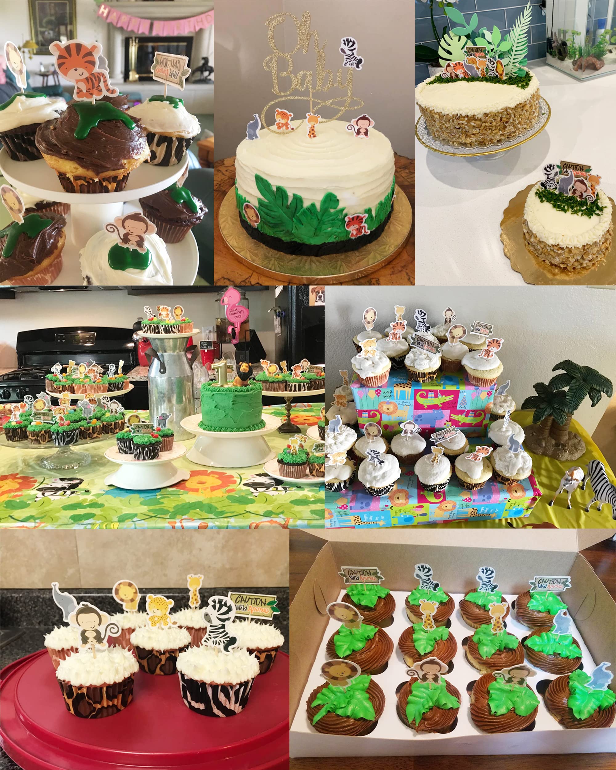 24 Cupcake-Topper In 4 Designs – Lustige Dekoration Mit Fliege, Schnurrbart, Hut & Halstuch Für Geburtstagspartys