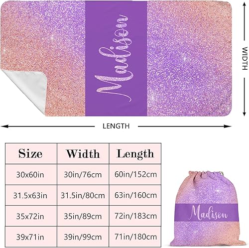 Miniatura 5 de Toalla de playa personalizada para adultos y niños con bolsa, toallas de playa personalizadas absorbentes de secado rápido, toalla de playa de