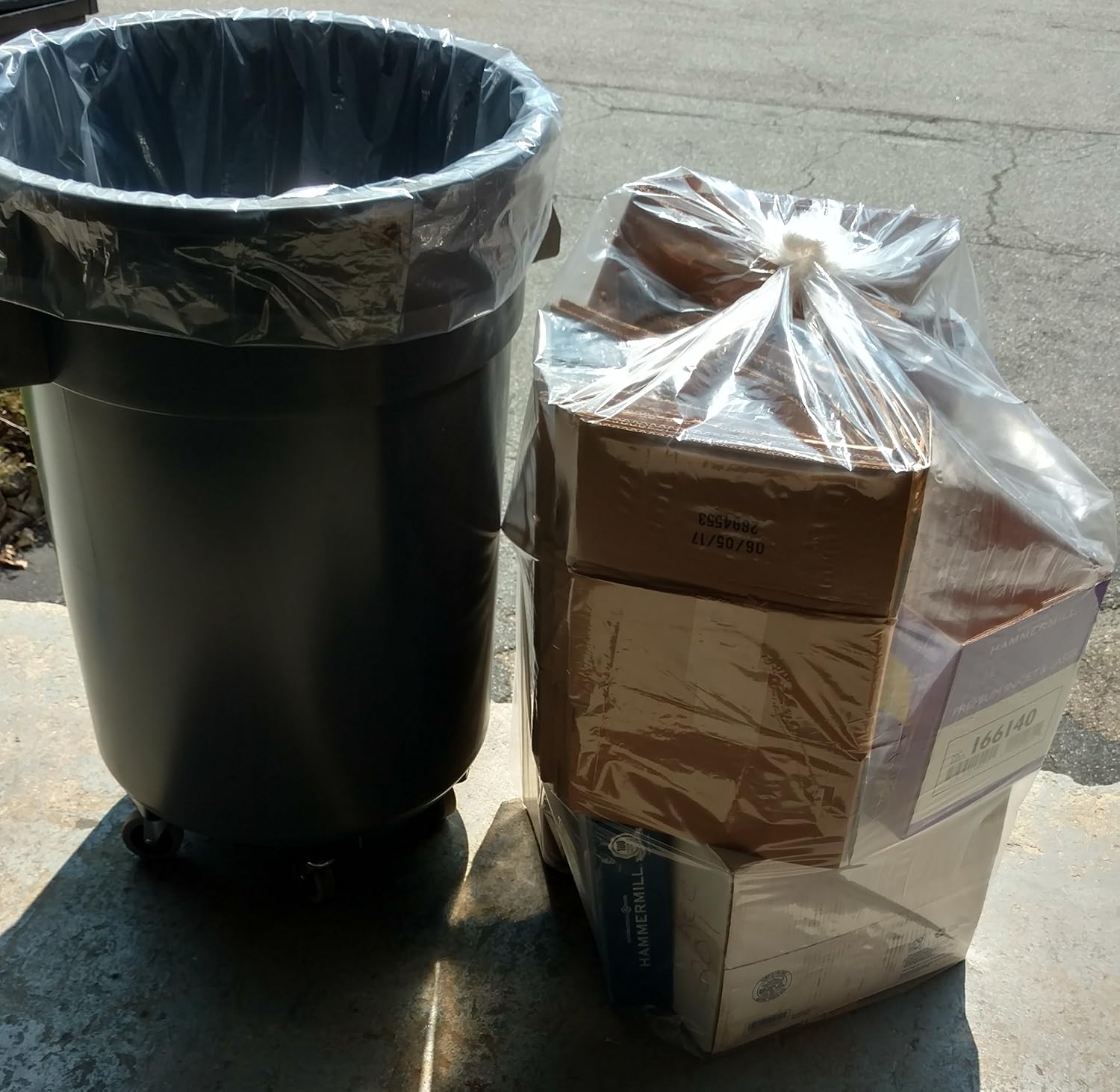 Super Big Mouth Trash Bags® 55 Gallon Clear Recycle Trash Garbage Bags 2-MIL 38"W x 58"H - 10 Pack