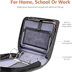 Amazon Basics Durable 3 Ring Binder with Zipper, Sturdy Storage to Keep Documents Organized, 3 Inch, Black