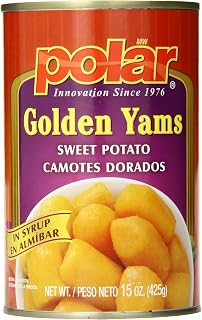MW Polar Golden Yams Cut Sweet Potatoes, 15 oz Cans (Pack of 24) - Peeled, Nutrient-Rich, Ready-to-Eat Holiday Sides