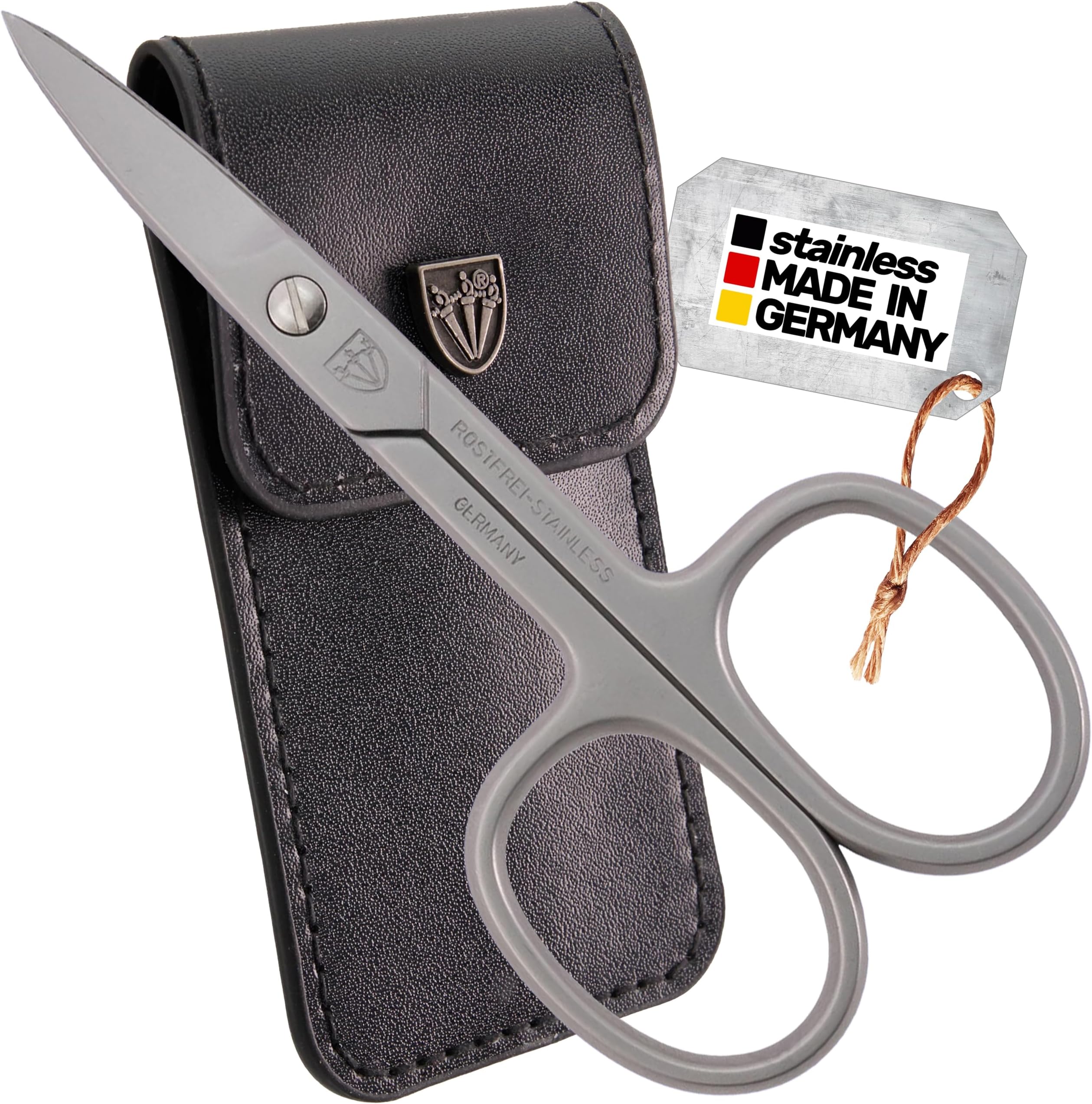 Straight Nail Scissors, Stainless Steel, Extra Sharp - Made in Germany - Manicure, Pedicure, Grooming, Finger & Toe Nail Care by 3 Swords Germany (7889)