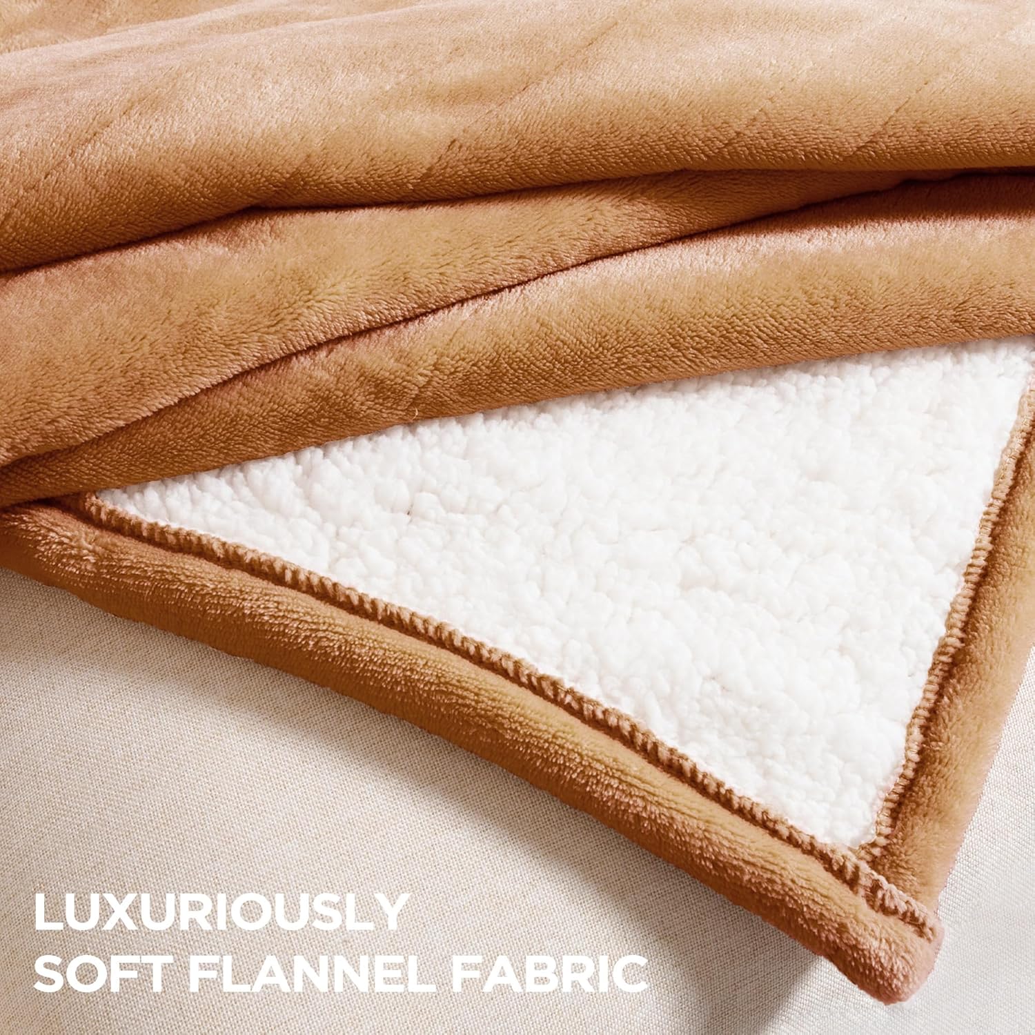 Heated Blanket Electric Throw 50" x 60" -Heated Throw Blanket with 4 Heating Levels & 3 Hours Auto Off,Machine Washable,ETL & FCC Certification(Maple Orange) - Image 5