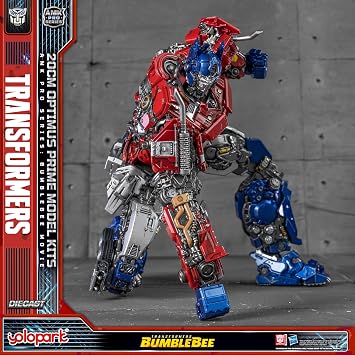 YOLOPARK Transformers: Bumblebee Optimus Prime Action Figure with Dual Modes - Cybertron & Earth,AMK PRO Series 7.87 Inch Highly Articulated Transformer Toys for Ages 15 and Up,No Converting Model Kit