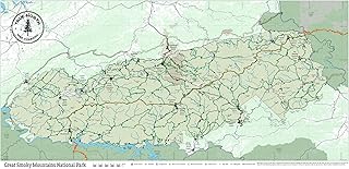 Great Smoky Mountains Map - Overview – Waterproof, Durable Cloth Map for Hiking and Camping by True North Map Company