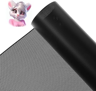 Fursuit Eye Mesh 39x11.8in Black Plastic Mesh Canvas Sheet Waterproof Printable 0.2mm Thick Mesh for Furries Mask Eyes Cosplay Props Fursuits Decor Craft Making Hole 0.5mm