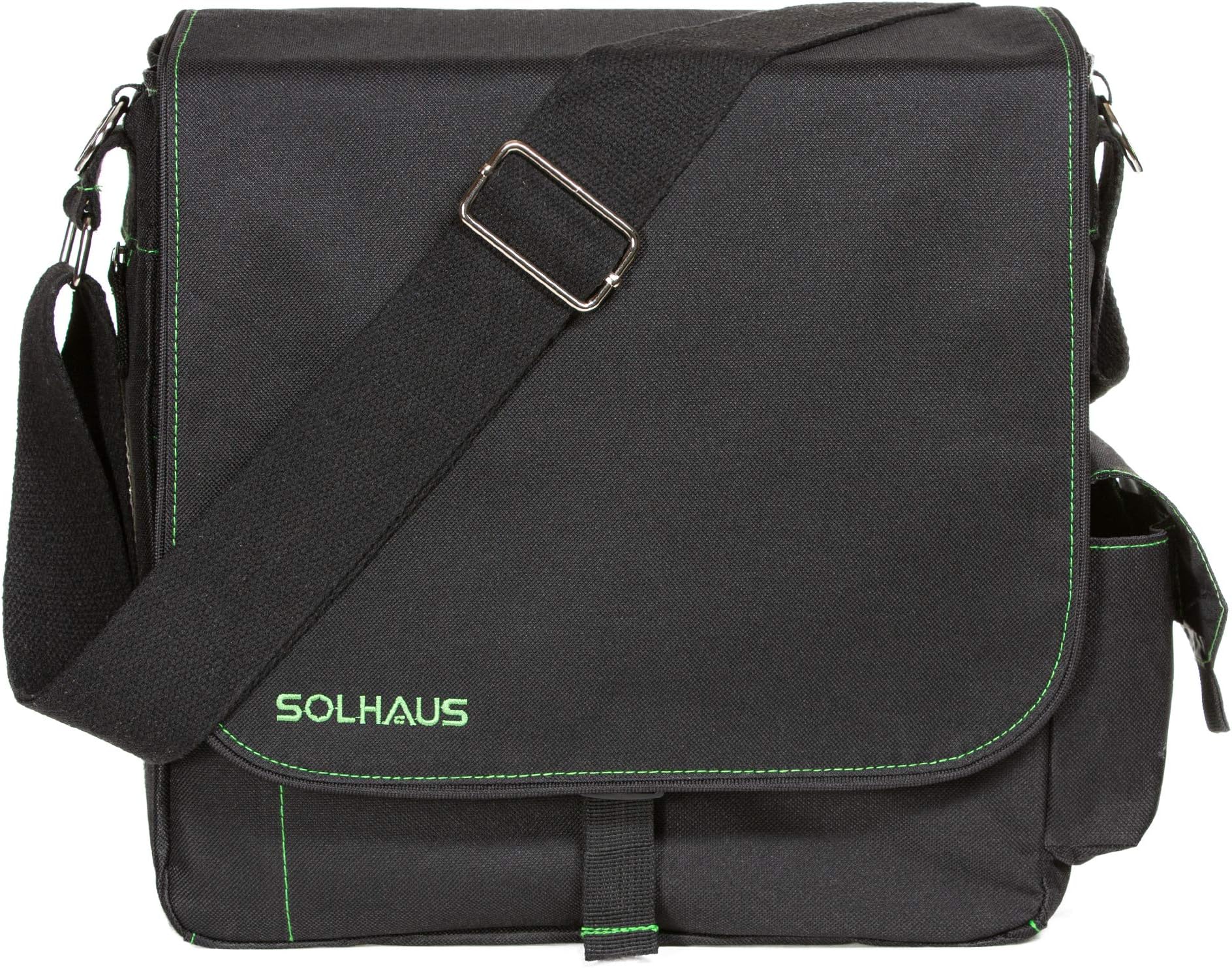 Mens Diaper Bag, Messenger bag For Dads with Wipes Pocket, Stroller Straps,