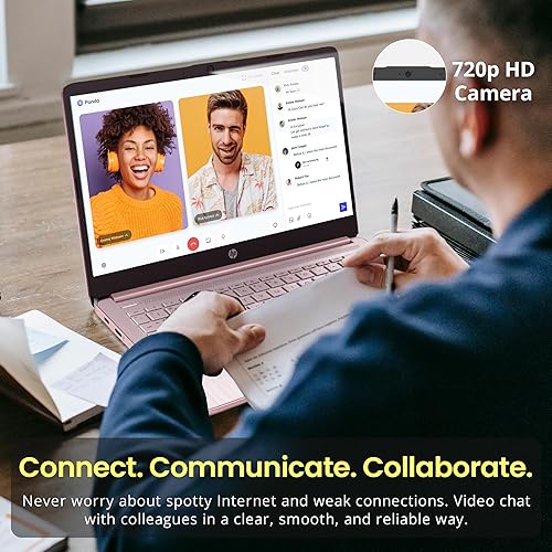 Vista 11 de HP Stream portátil de 14 pulgadas, Intel Celeron N4000, 4 GB de RAM, eMMC de 32 GB, Windows 10 Home en modo S, con Office 365 Personal durante 1 año