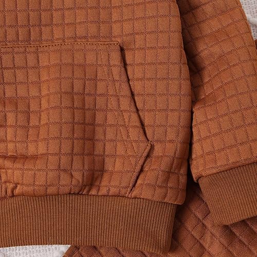 Miniatura 3 de TBUIALL Ropa deportiva para bebés, niños y niñas, color sólido, sudadera con capucha para niños y niñas