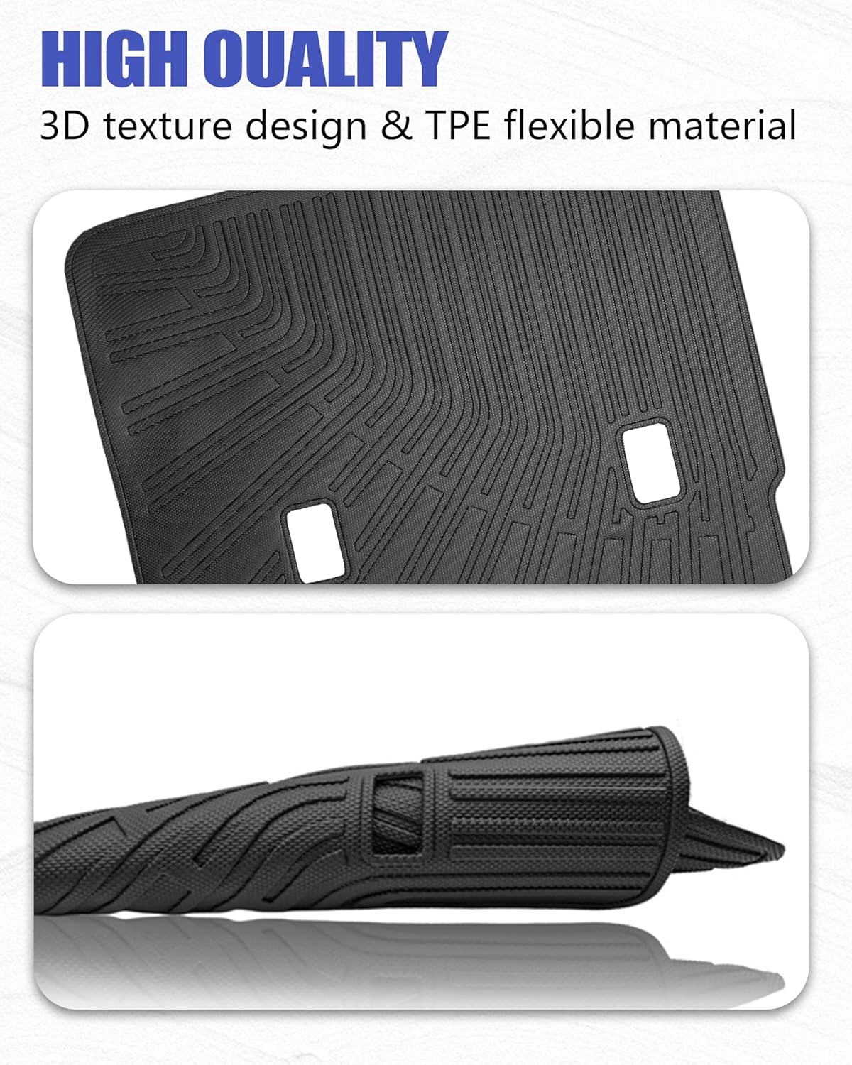 Cargo Liners Backrest Mat for Volkswagen Atlas Cross Sport Accessories 2020-2025 with Hook&Loop Rear Trunk Mat Rear Seat Back Cover Protector All Weather Anti-Slip Split Dog Liner 3 PCS