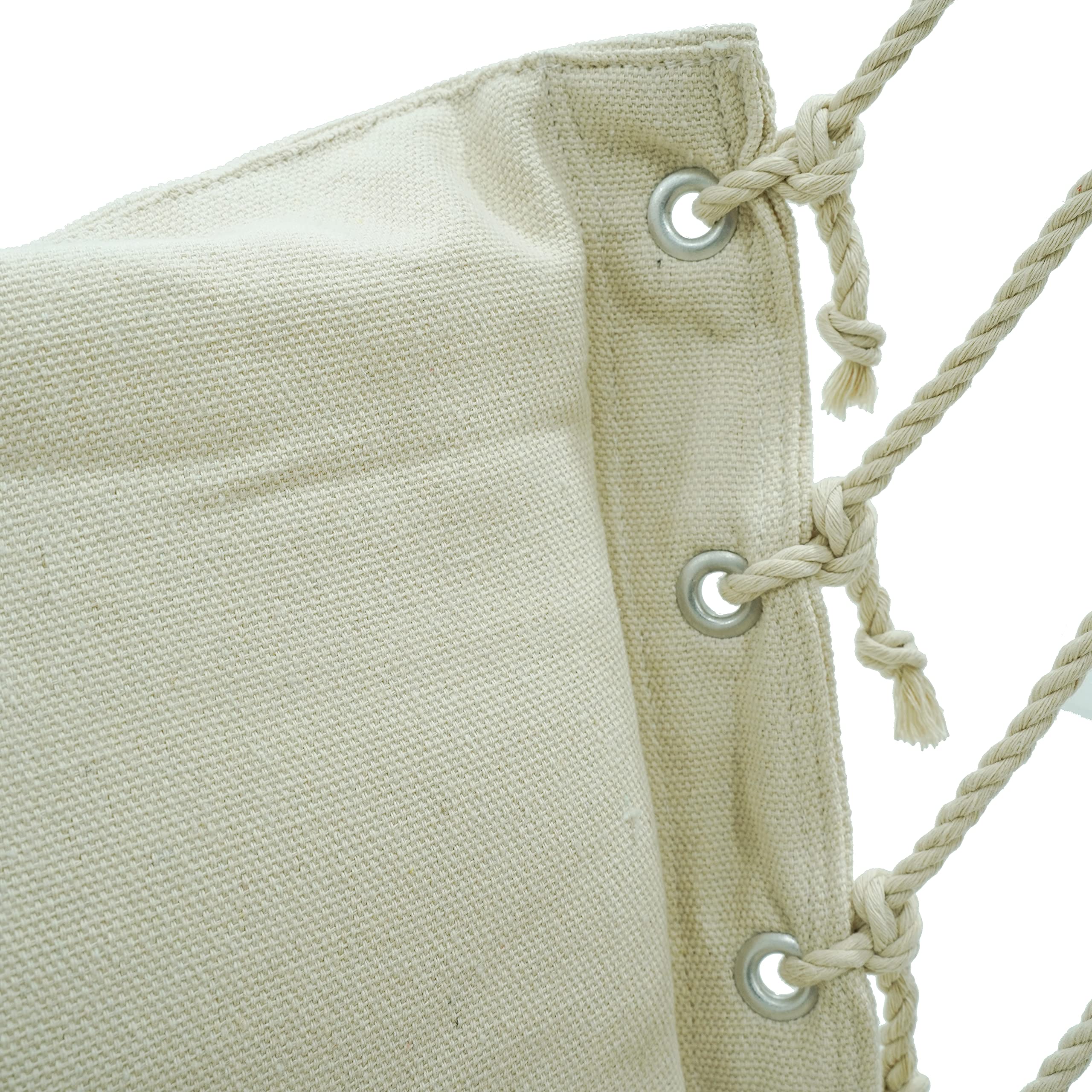 Amaca in Cotone Poltrona Sospesa con Supporto di Legno Bianco Comfort e Durabilità Superiore Perfetta per Interno/Esterno Casa Camera da Letto Giardino Portata Max 120 kg