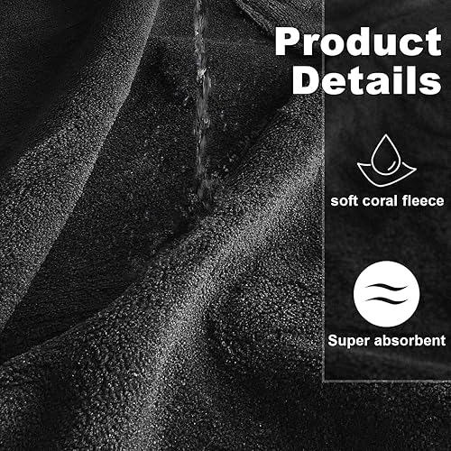 Miniatura 3 de Tudomro 2 toallas envolventes para el cuerpo para hombre, toallas de sauna ajustables con bolsillo, toalla de baño de toalla para después de la