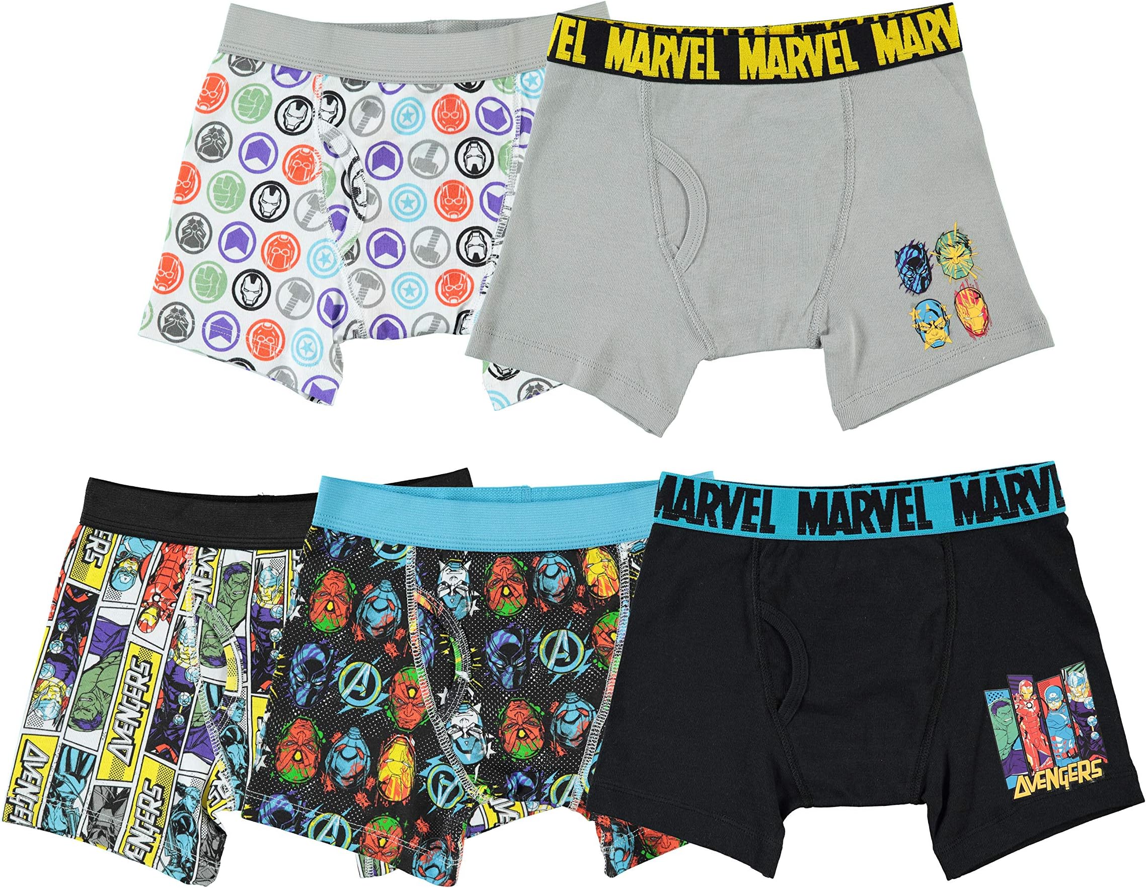 Avengers Boxer Briefs in assorted Prints that include Iron Man, Hulk, Thor and more in size 4, 6, 8, 10 & 12