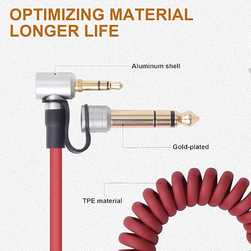 Miniatura 9 de Cable de audio de repuesto macho a macho de 0.138 pulgadas, cable de extensión compatible con Beats by Dr Dre Headphones Solo3 Solo2 Solo4 Studio3