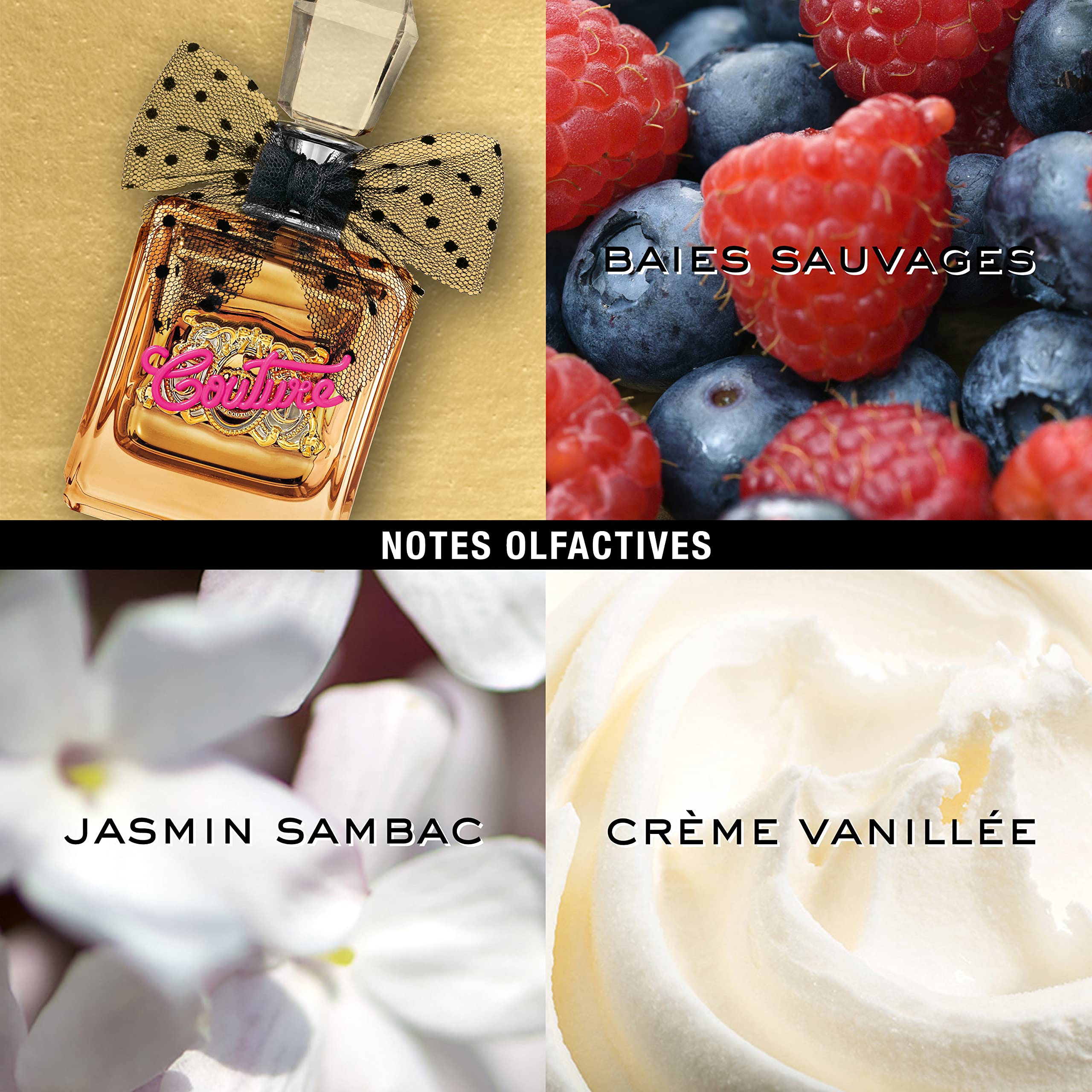 Juicy Couture - Viva La Juicy - Gold Couture - Eau de Parfum pour Femme - Senteur Florale Fruitée & Gourmande - Spray Vaporisateur - Fragrance Sensuelle - Parfum Durable