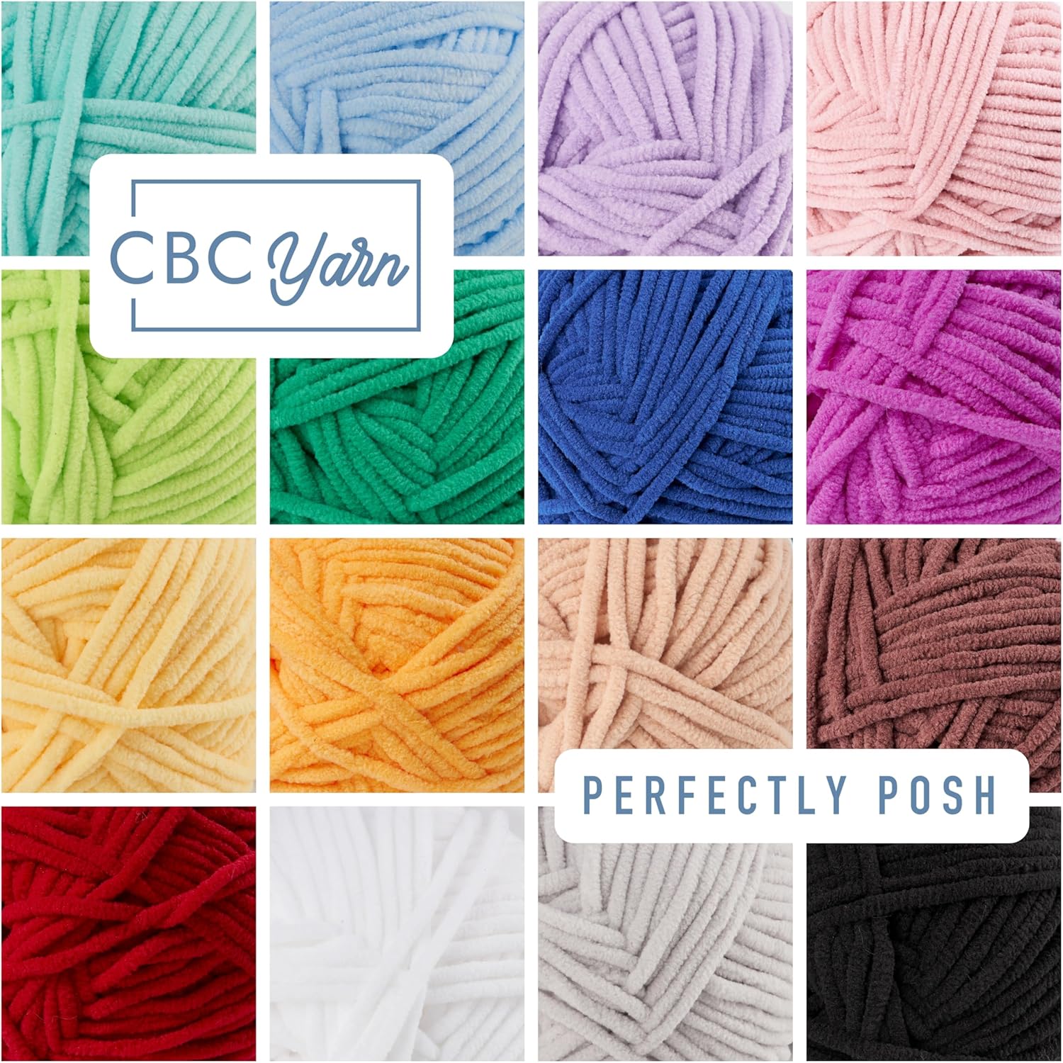Perfectly Posh Chenille Yarn for Knitting, Crocheting and Amigurumi - 6 Pack (7 oz / 200g, 233 Yards Each Skein), Orchid Pink, Gauge 5 Bulky