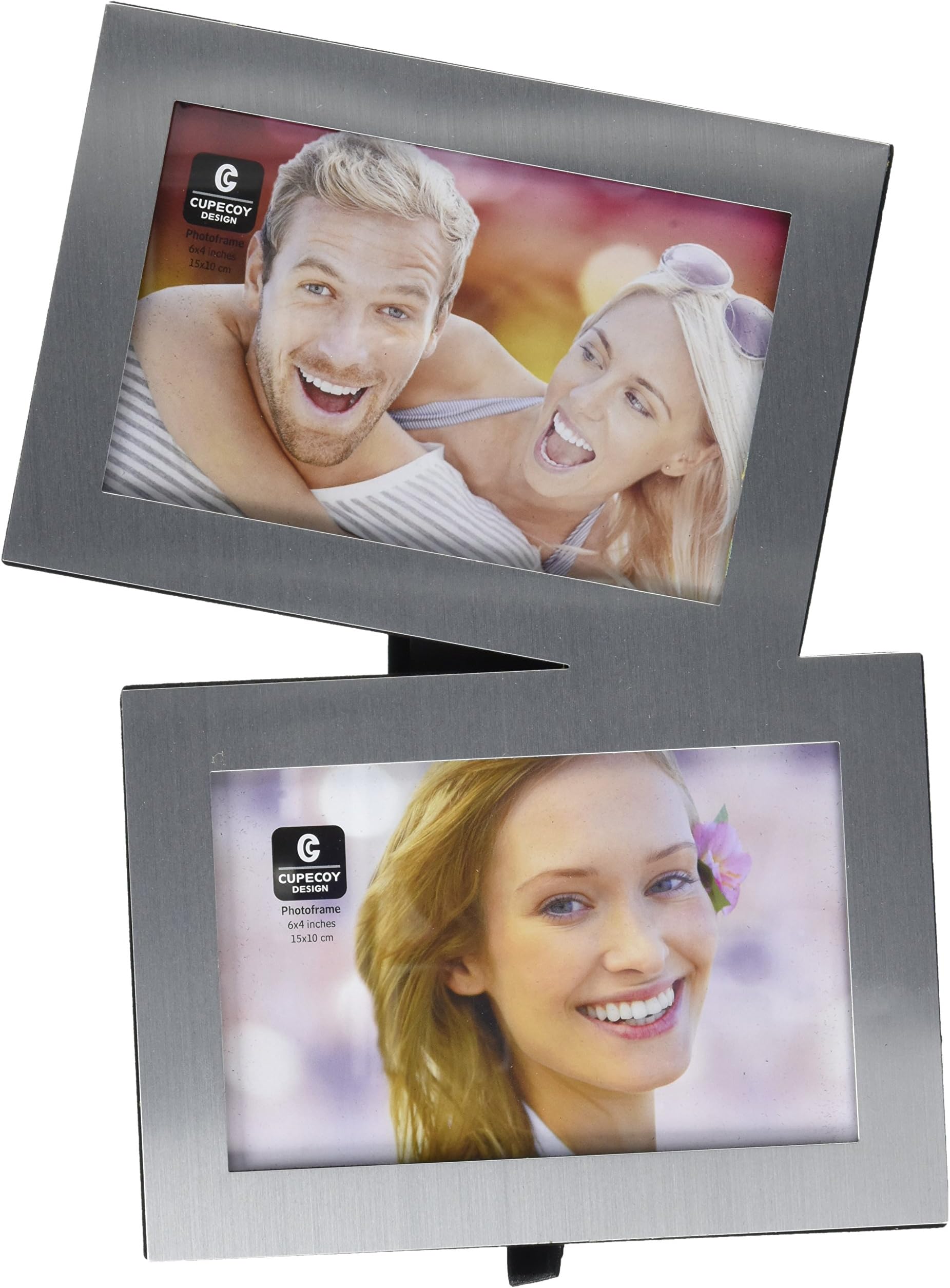 CUPECOY DESIGN Double Metal Frame, Holds Two 4 by 6-Inch Photos